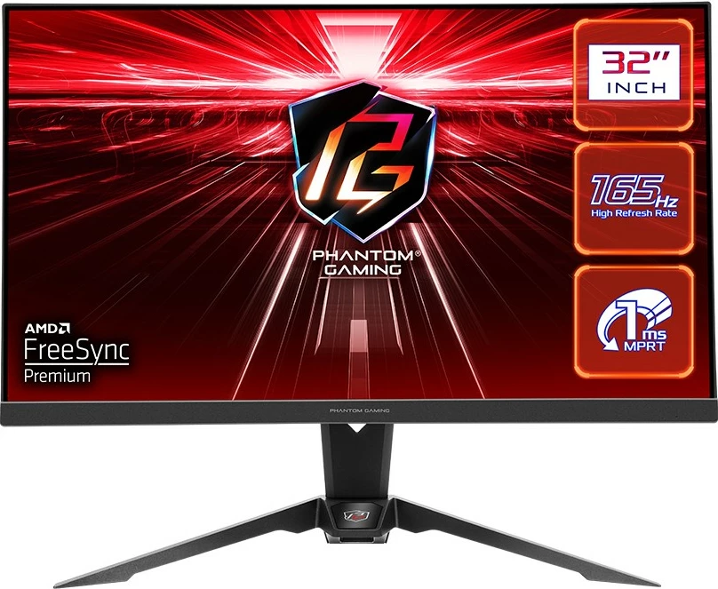 Gaming monitor 32 inč QHD, 165 Hz, FreeSync Premium, črn ASRock PG32QF2B