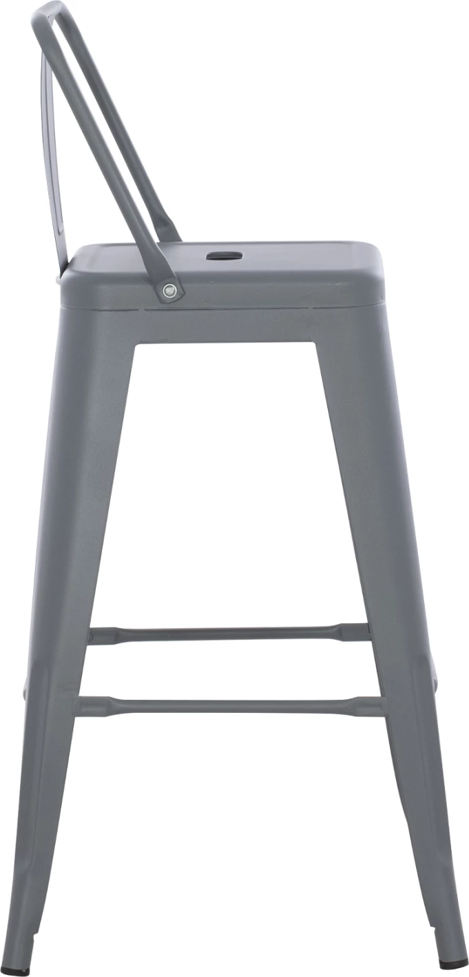 Srednje visok kovinski stol Melita v sivi barvi FH8574.10 42x42x98 cm