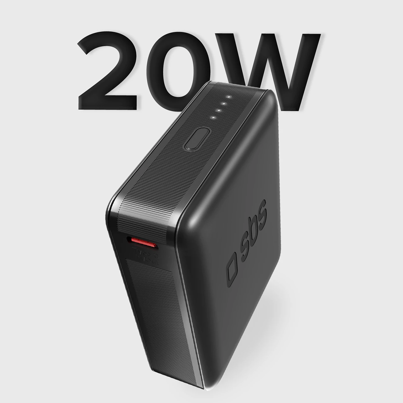 Powerbank 10.000 mAh, Power Delivery 20W, SBS TEBB10000HDPD20K, črn