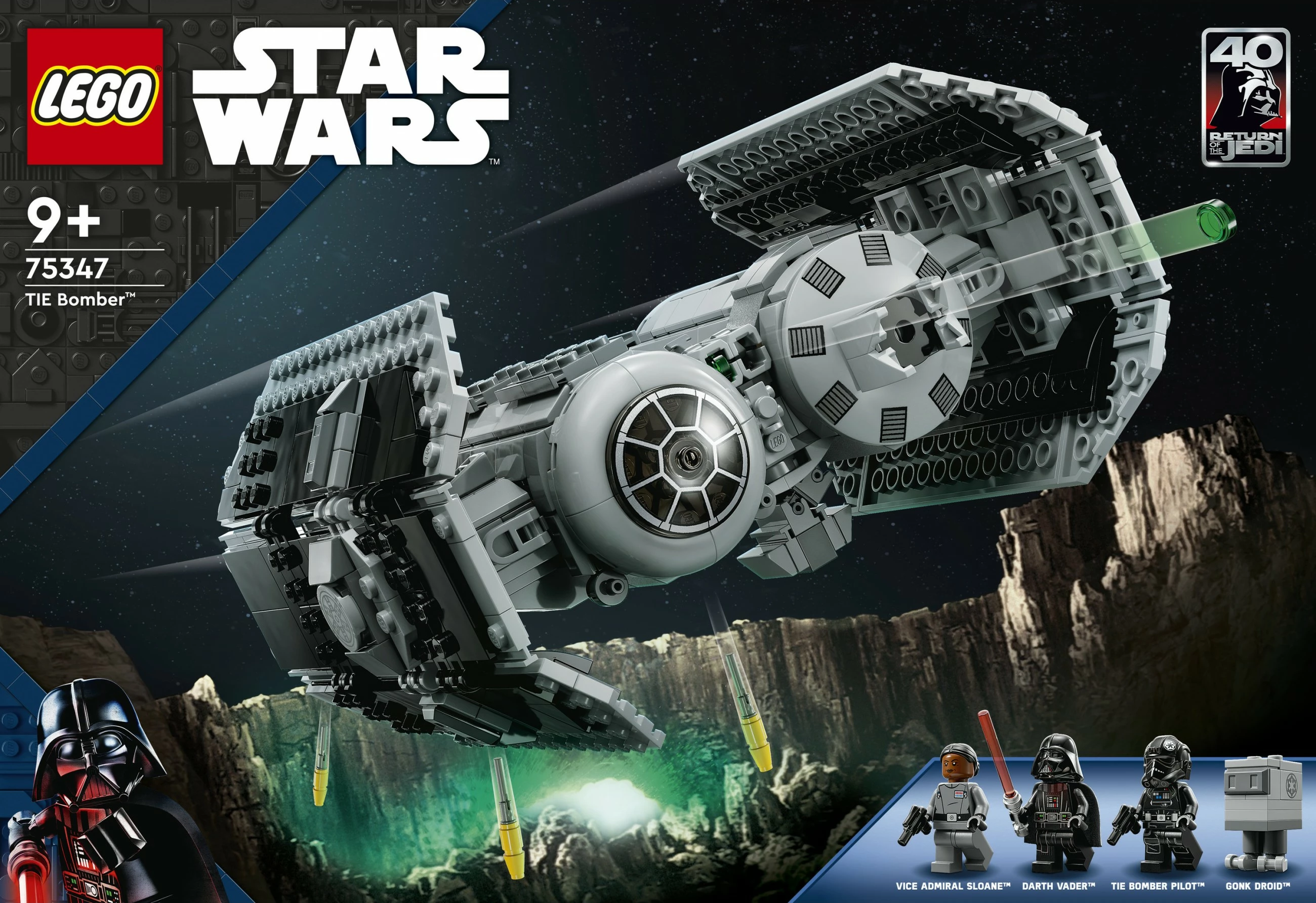 Gradbeni set LEGO Star Wars TIE Bomber, 625 kosov, plastika, večbarven