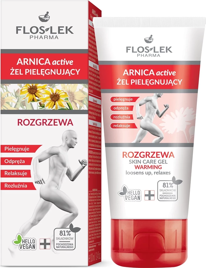 Grelilni gel za nego telesa Floslek Arnica Active, 100 ml