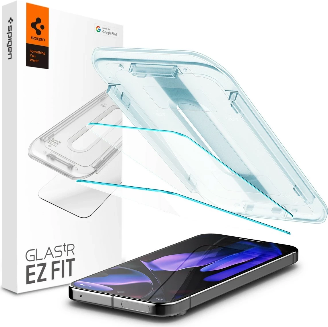 Zaščitno steklo Glas.TR EZ Fit, Spigen, Google Pixel 9/9 Pro, prozorno