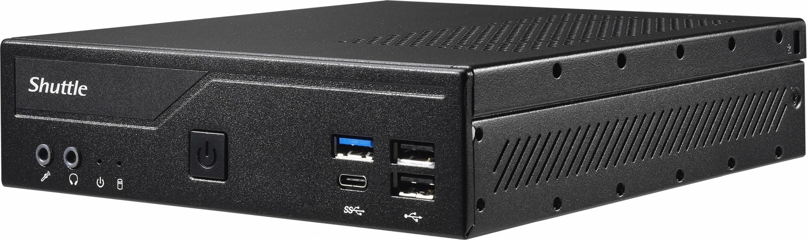 Kompakten Mini PC barebone Shuttle DH610, LGA 1700, 64 GB, črn