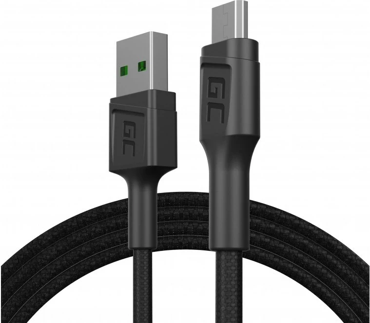 Kabel USB 2.0, 1,2 m, črn Green Cell KABGC20