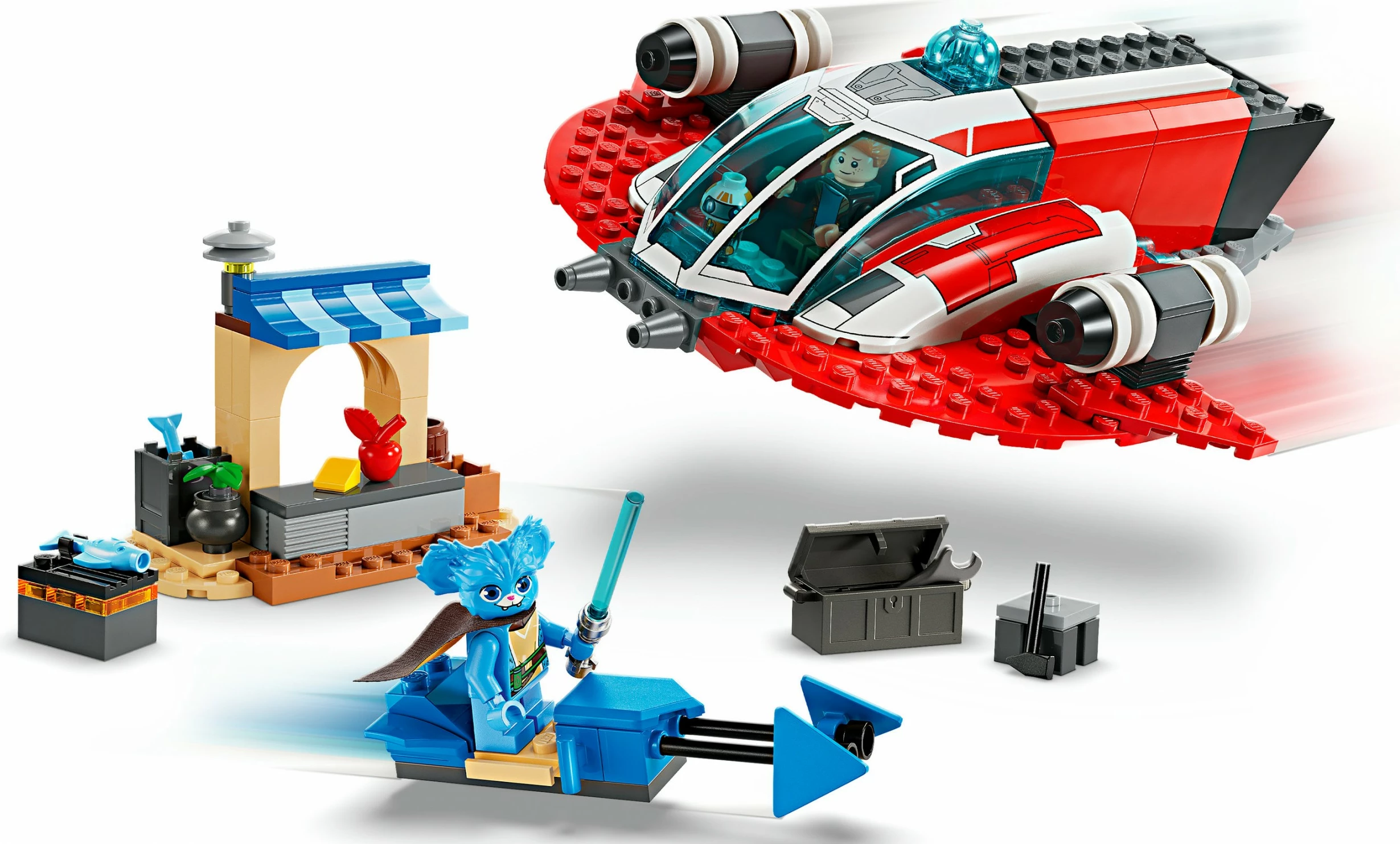 Gradbeni set The Crimson Firehawk LEGO Star Wars, 136 kosov, večbarven
