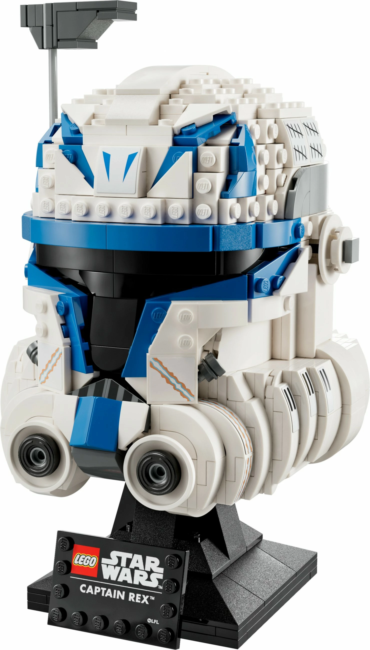 Detajiran model čelade Captain Rex, LEGO Star Wars, 854 kosi, večbarven