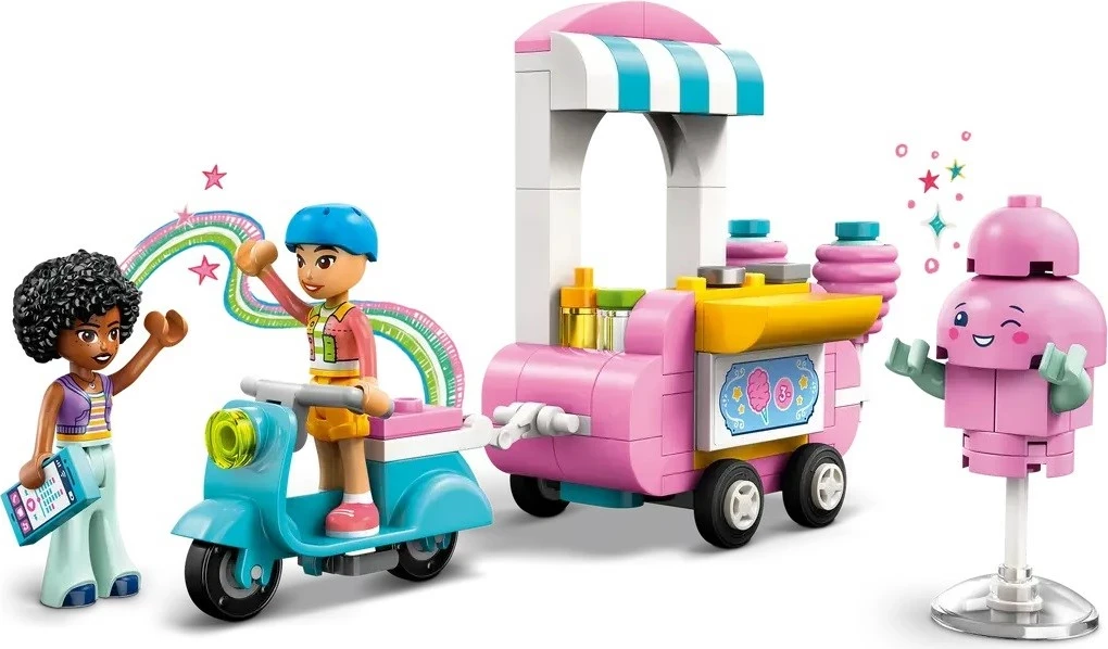 Stojalo s sladkorno peno in skuter, LEGO Friends 42643, rožnato