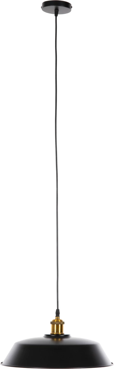 Stropna viseča svetilka FH4174.01 črna kovina z zlatim detajlom na vrhu Φ35,5x116Hcm