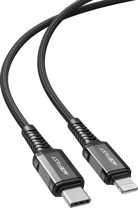 Kabel USB-C na Lightning, 1,2 m, 30 W, črn, Acefast C1-01