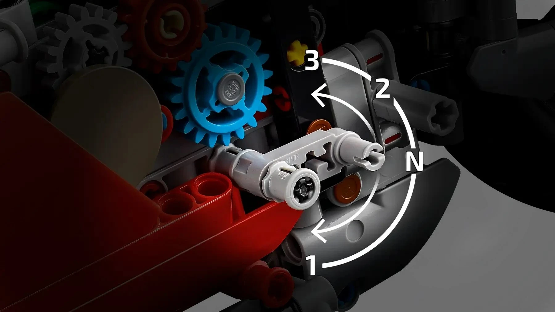 Detajni model motocikla LEGO Technic Ducati Panigale V4 S, Model 42202, rdeč