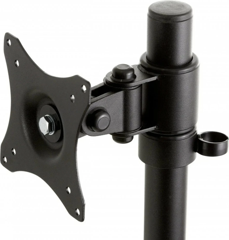 Namizni nosilec za dva monitorja Edbak SV08, kovina, črno in srebrno