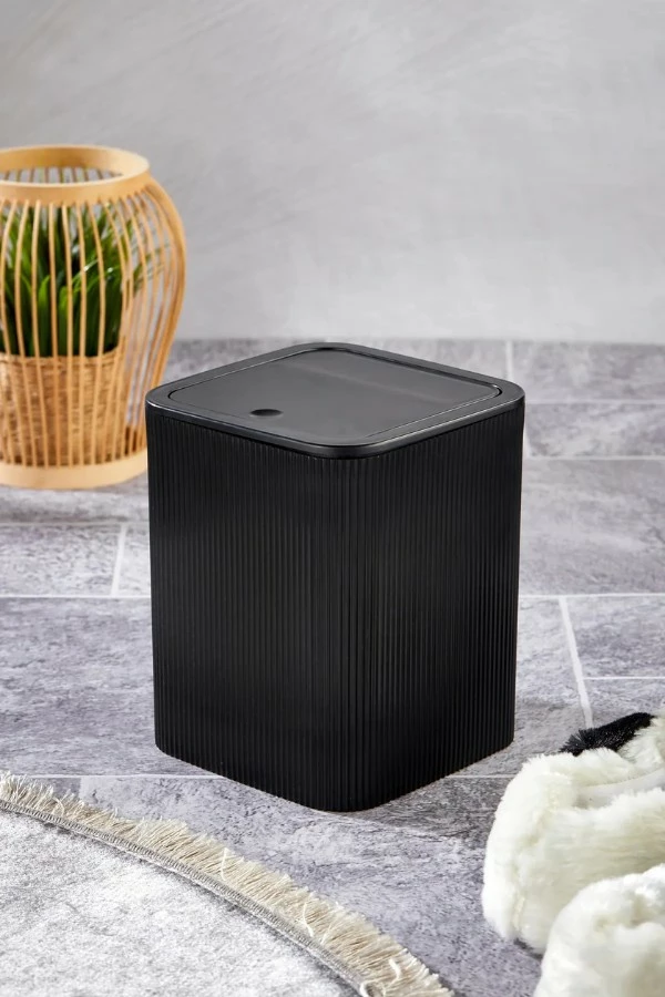 Organizator za kopalnico, Mijölnir PZR-072, 100% plastika, črn, 22,3 x 18 x 18 cm
