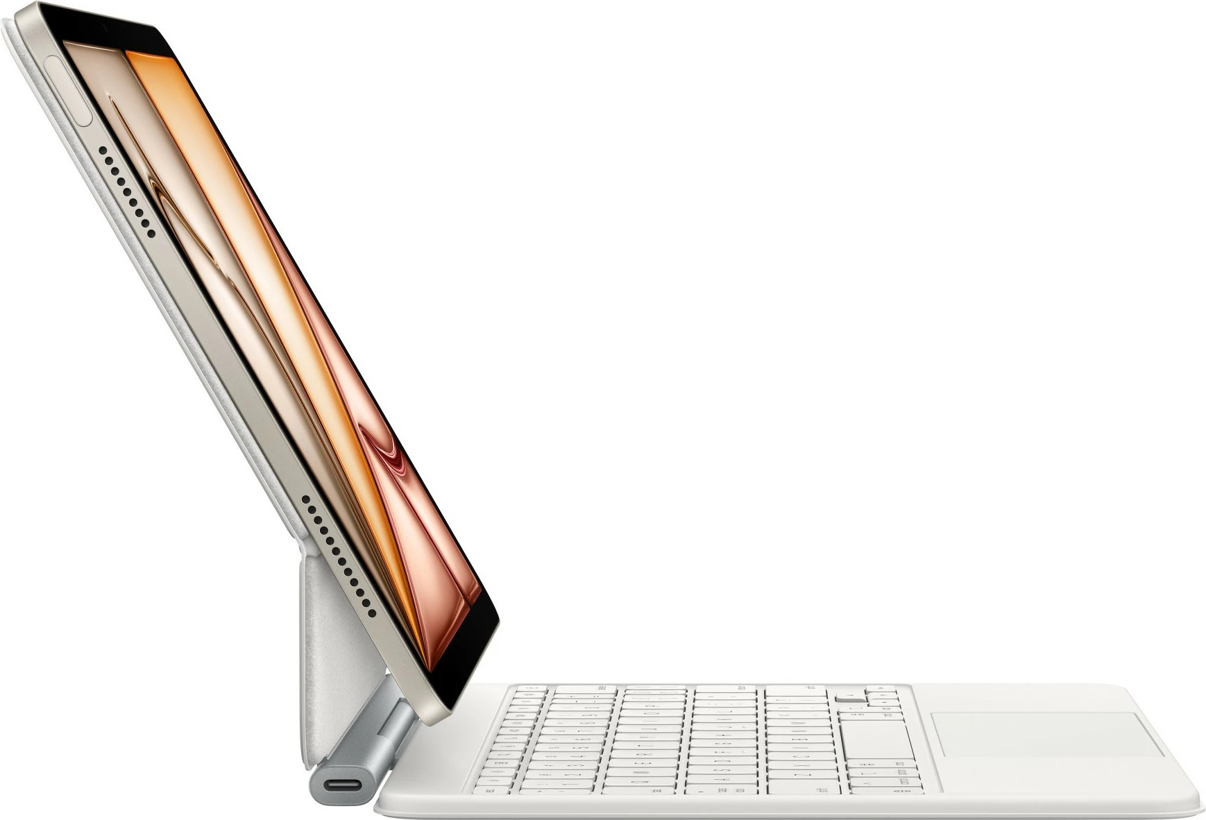 S tipkovnico združljiva z iPad Air 11-inch, Apple Magic, QWERTZ, nemška, s sledilno ploščico, bela