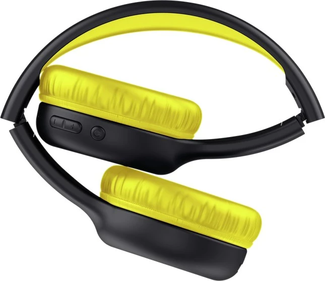 Žične in brezžične slušalke, Trust Nouna, Bluetooth in USB Type-C, za klice/muziko, črne/rumene