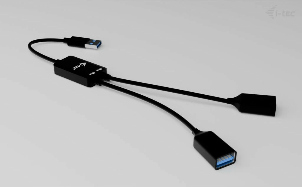 USB-HUB 2 vrat 2x USB-A 3.2 Gen 1, črn, I-Tec