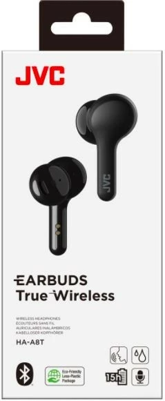 Brezžične slušalke JVC HA-A8T, true wireless, Bluetooth, črne