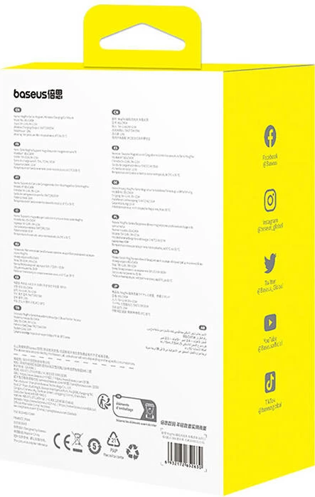 Nosilec za pametni telefon z brezžičnim polnjenjem 15W, Baseus MagPro CW04, črn