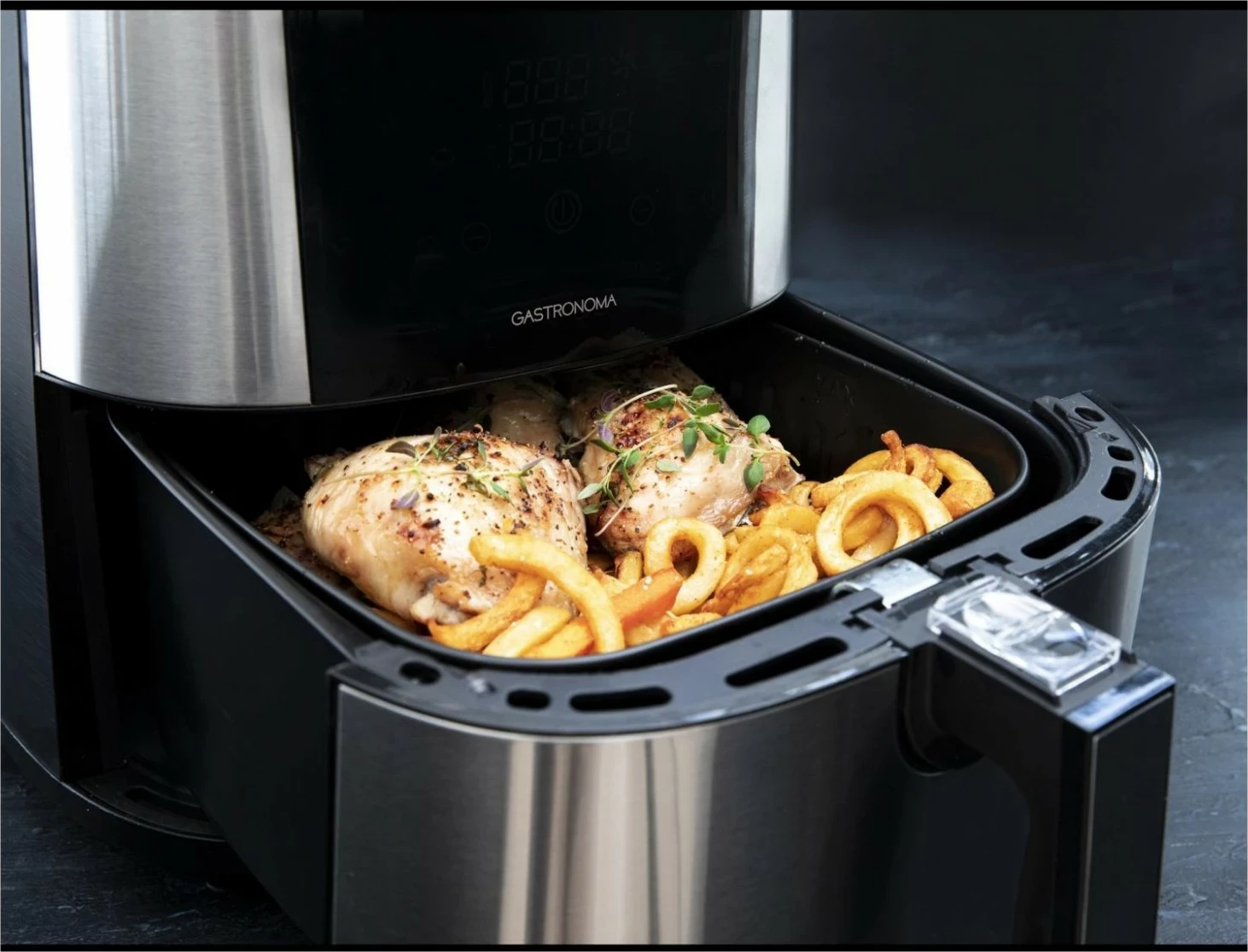 Cvrtnik brez olja Gastronoma 18290002, 6 L, srebrn