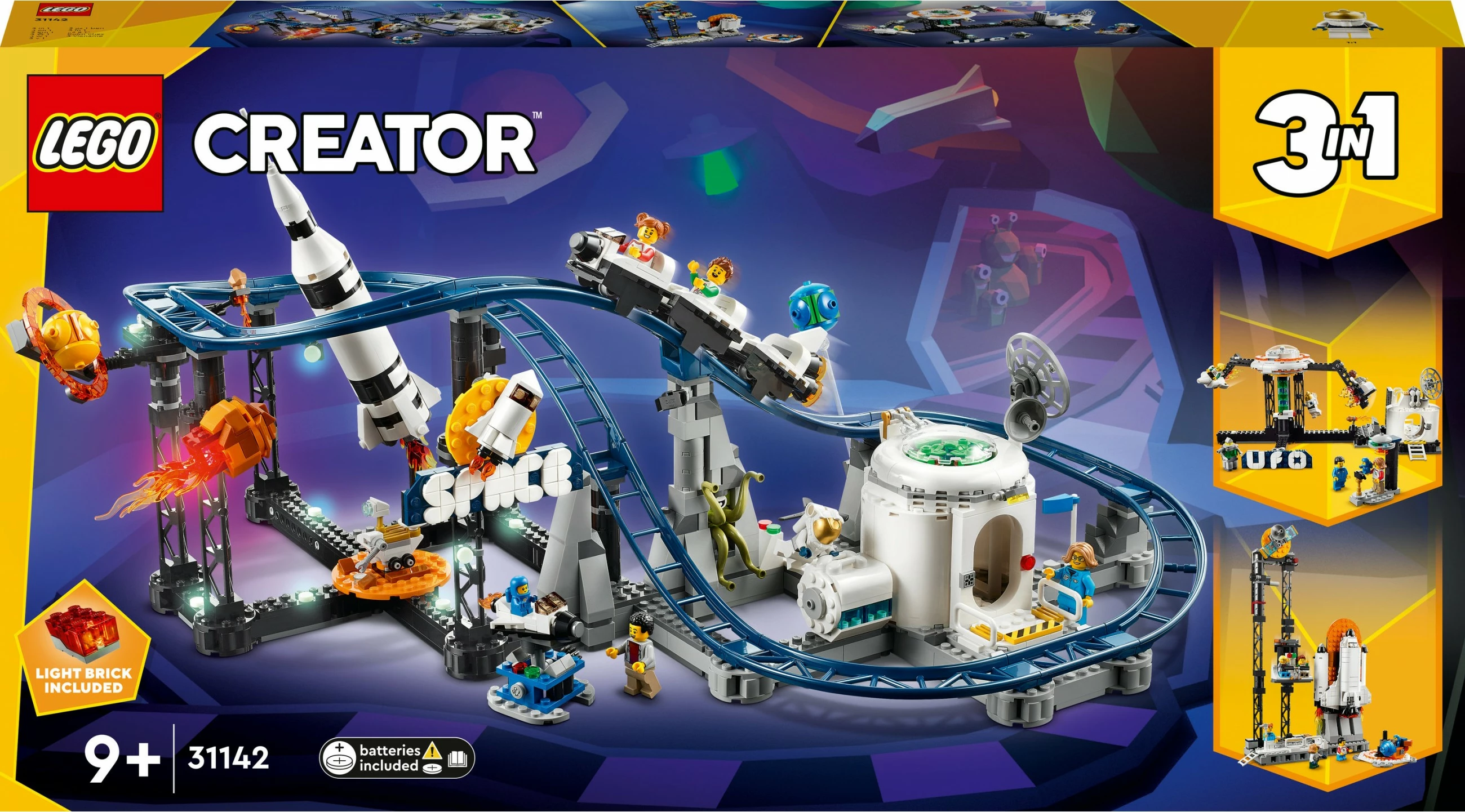 Vesoljski tobogan LEGO Creator 3in1, 9+, 874 delov, plastika