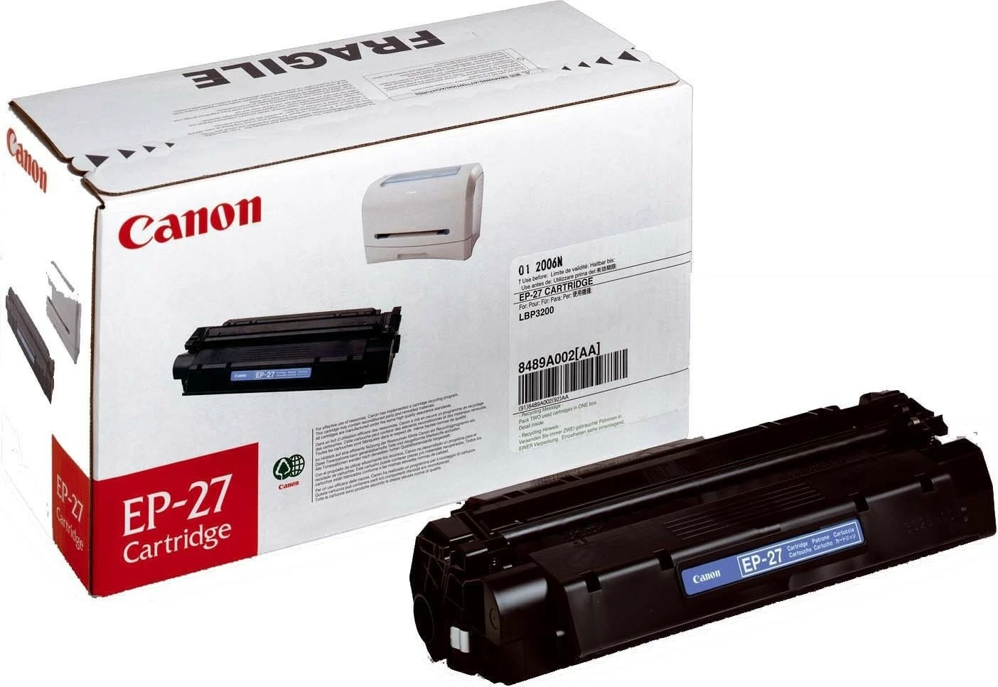 Toner 2500 strani, črn Canon EP-27
