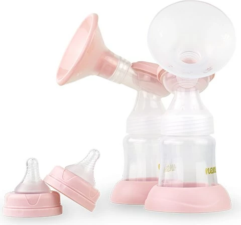 Električna sesalna črpalka za mleko Neno Bella Twin, 150 ml, rožnata