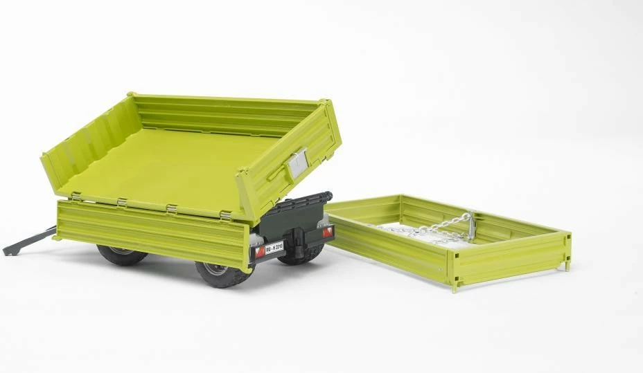 Kiper prikolica (igrača) BRUDER BR-02203, merilo 1:16, snemljivi stranski paneli, zelena