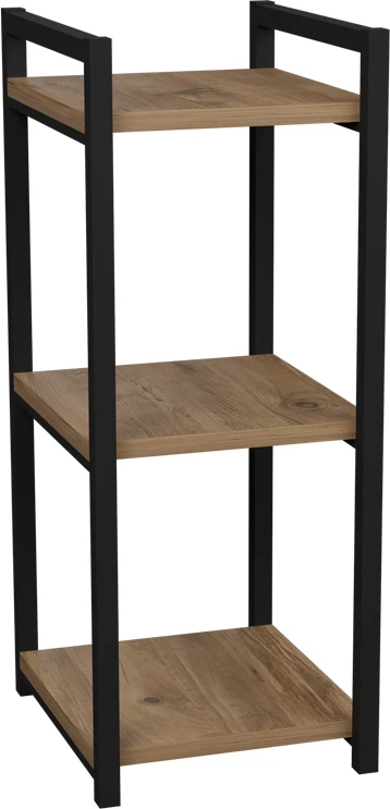 Polica iz kovine in melamina, naravna barva, 33x28x70 cm