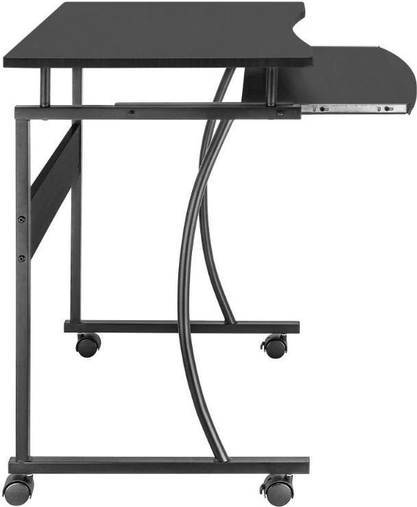 Računalniška miza 60x48 cm s izvlečnim predalom za tipkovnico Techly ICA-TB 131B, črna