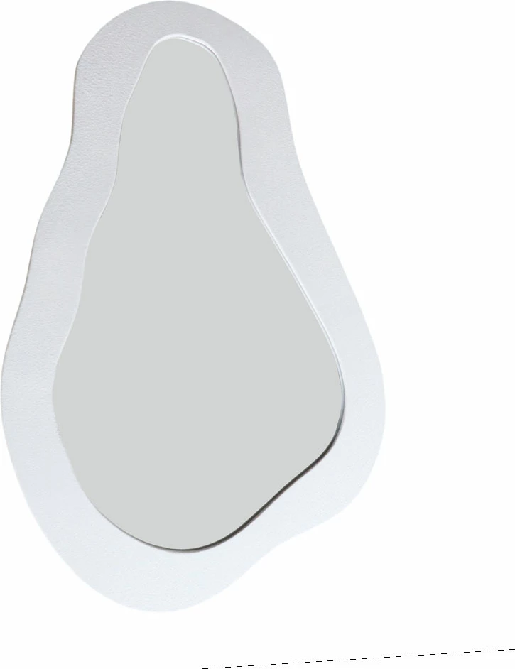Stensko ogledalo Up & Down, belo, 50x2x76