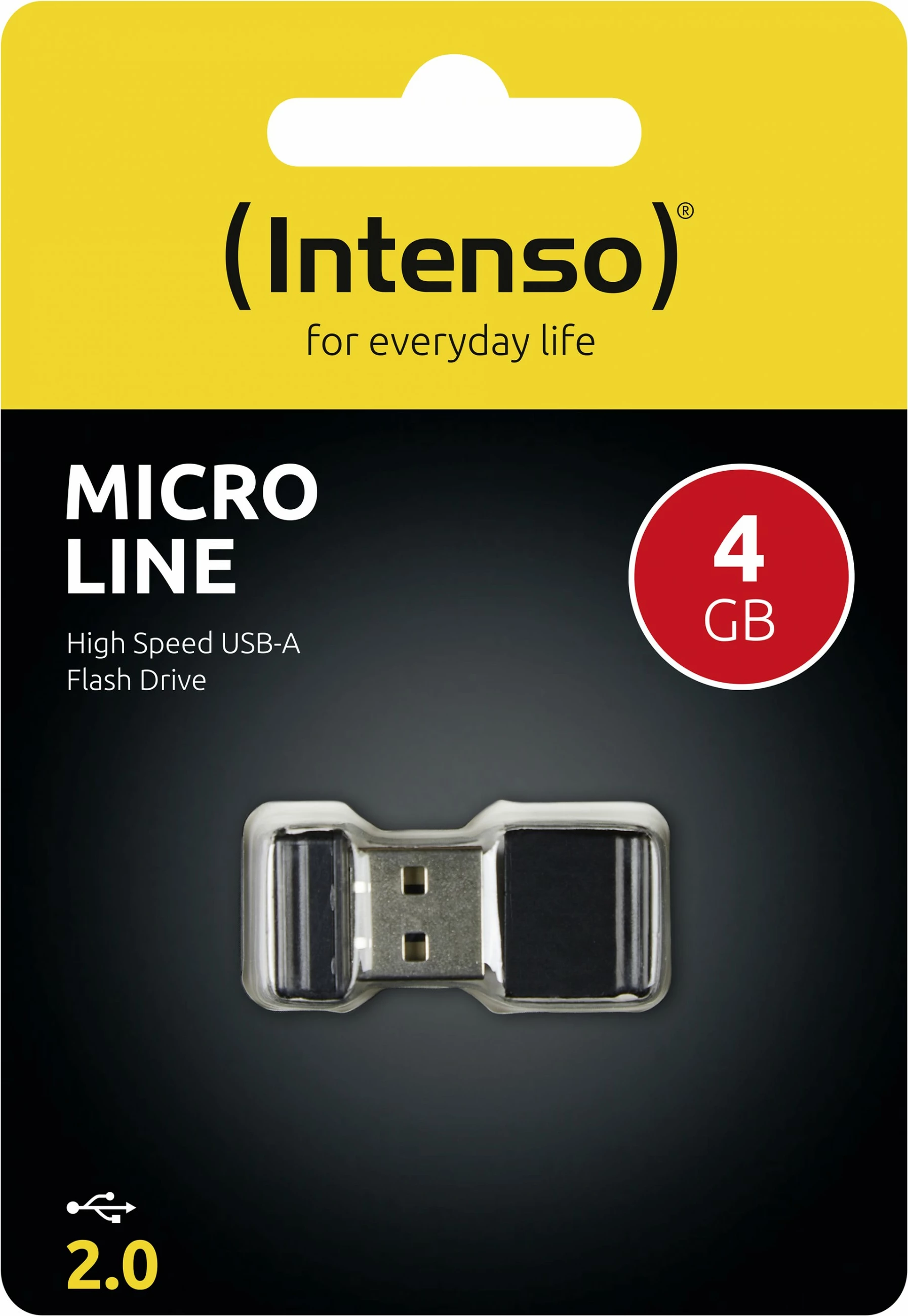 USB ključek Intenso Micro Line 4 GB, USB Type-A, 2.0, črn