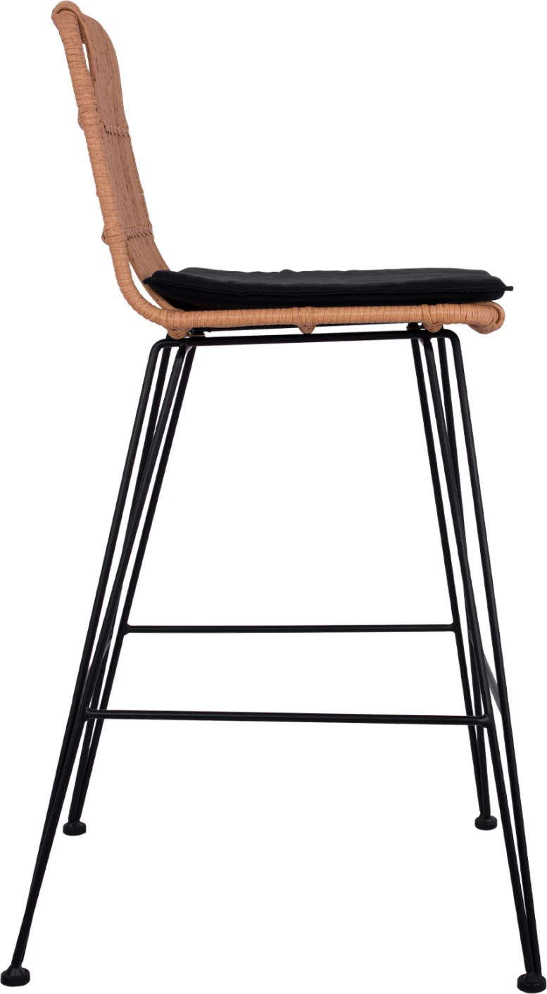 Kovinski stol s blazino Allegra FH5452 s pletenino v bež barvi 56x60x109cm