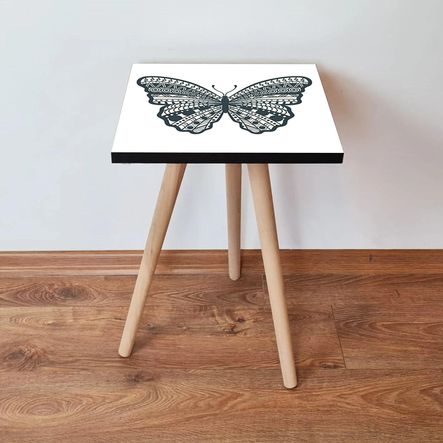 Stranska mizica Skye Decor, Shp12, črna in bela