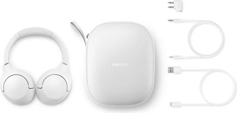 Brezžične slušalke z odpravljanjem hrupa, 60 ur, bele Philips TAH8506WT/00