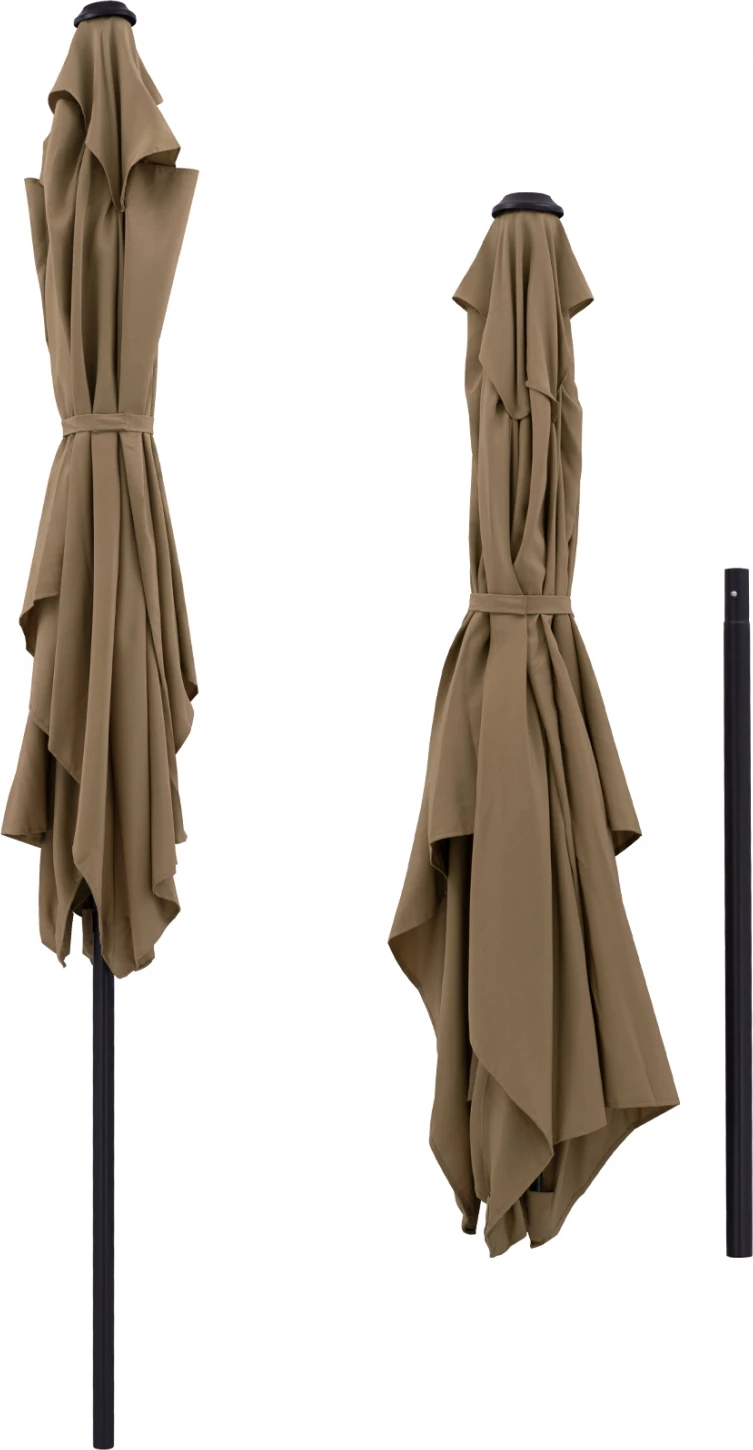 Aluminijasti dežnik FH6029.02 pravokoten taupe 262x170x253 cm