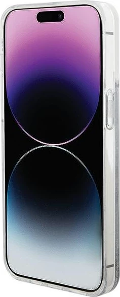 Ovitek za telefon z tekočimi bleščicami 'Liquid Glitter Charms' Kitty Head, Hello Kitty, za iPhone 15, srebrn