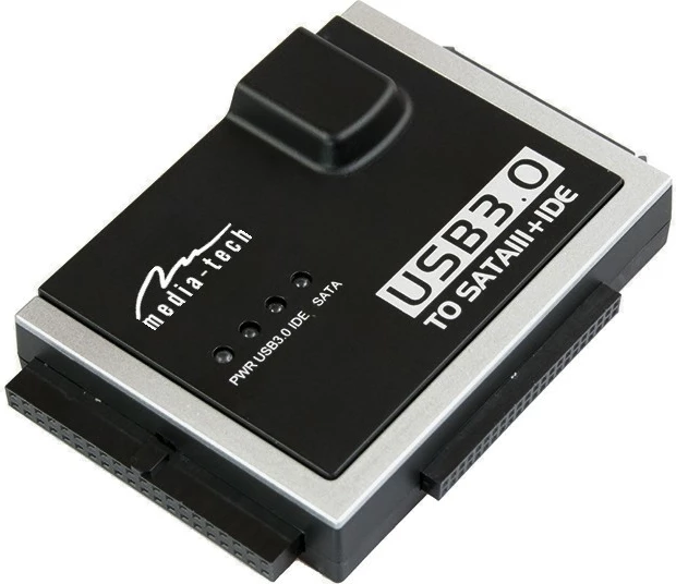 Adapter SATA/IDE v USB 3.0 Media-Tech MT5100, črn