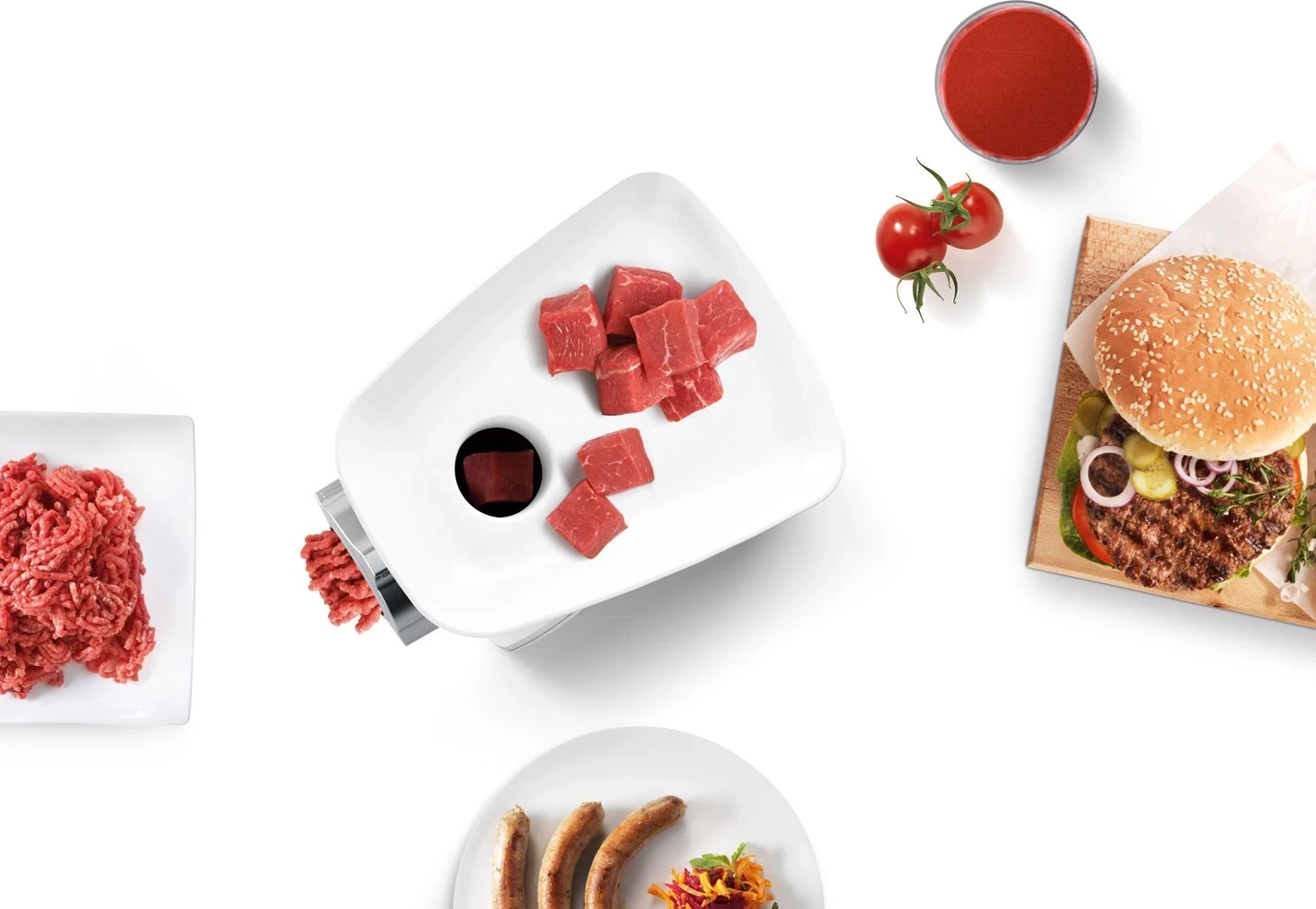 Mlinček za meso Bosch MFW2515W, 350 W, bel