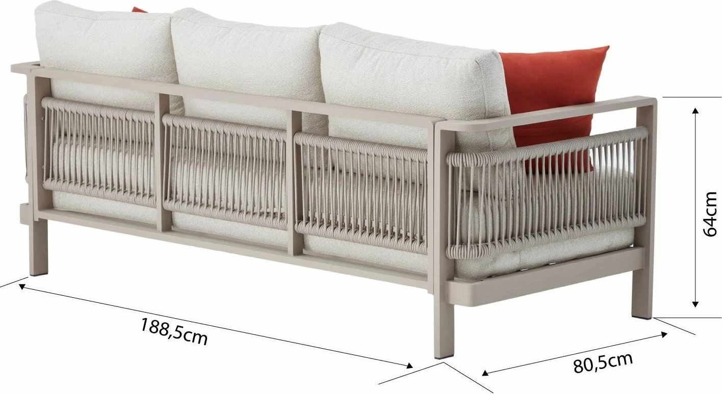 Lounge set za vrt, bež, Skye Decor Venedik