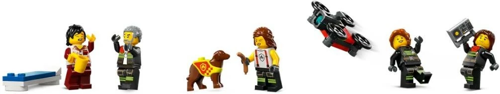 Požarna postaja z gasilskim tovornjakom LEGO City 60414, 843 delov, za otroke, plastika