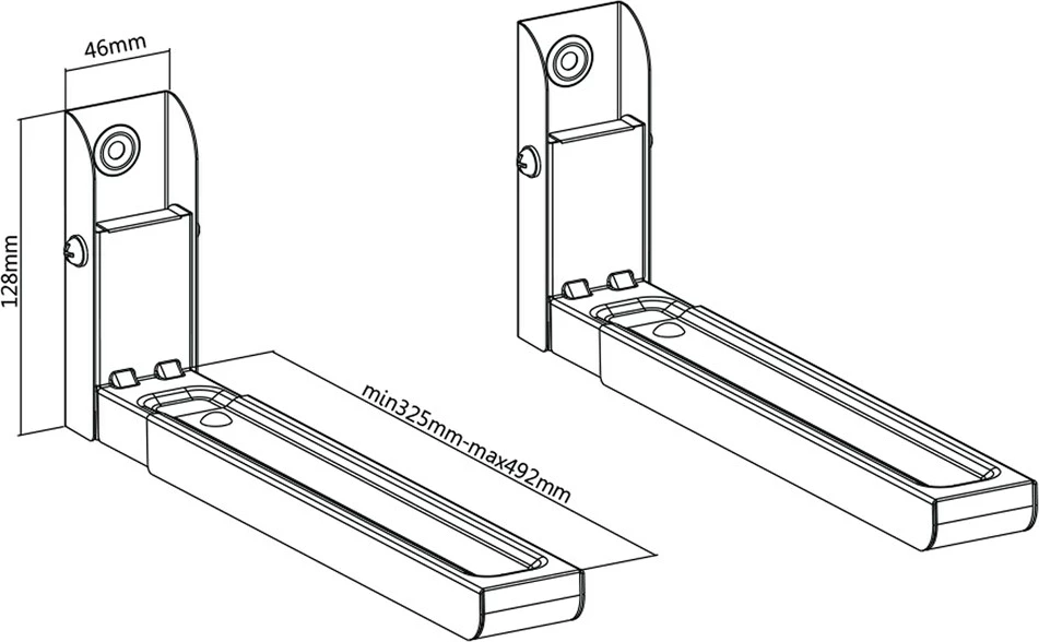 Stenski nosilec za mikrovalovno pečico Maclean MC-915, bel