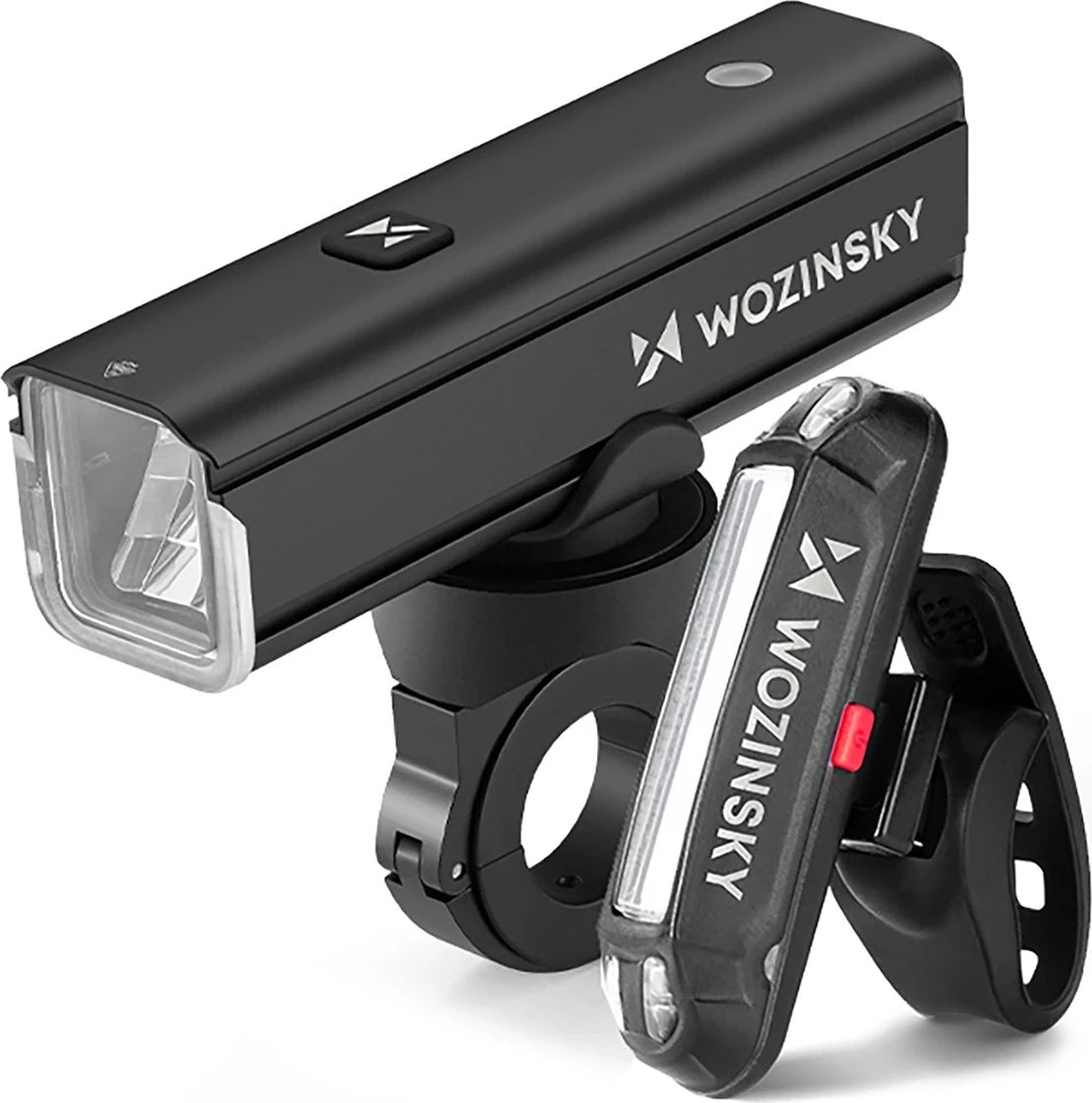 Močna sprednja in zadnja luč za kolo Wozinsky WSBLB3, 1000 lm/100 lm, USB-C, črna