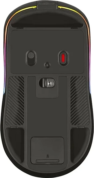 Brezžični igralni miš GameZone THOR RGB, 10.000 DPI, črn