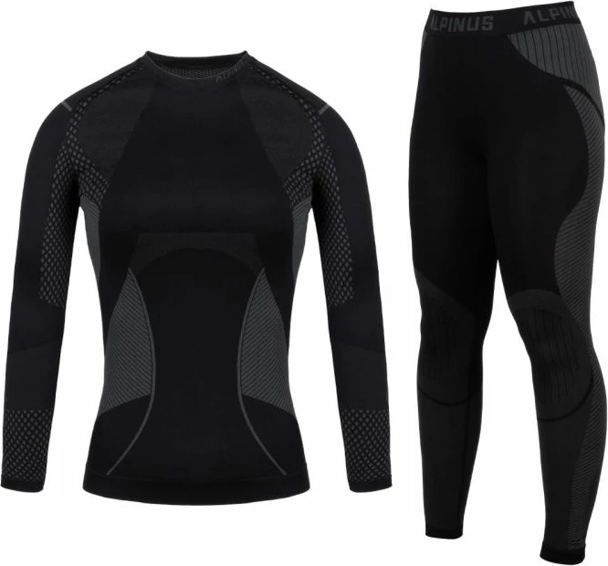 Termoaktivna oblačila za ženske Yakimasport, črno in sivo