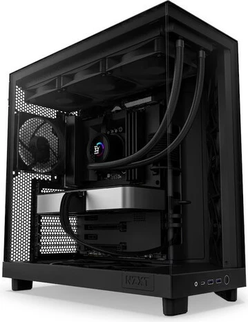 Računalniško ohišje NZXT H6 Flow Midi Tower, temperirano steklo, črno