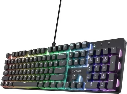 Gaming tipkovnica GXT 871 Zora, Trust, USB, QWERTY, angleščina (US), črna