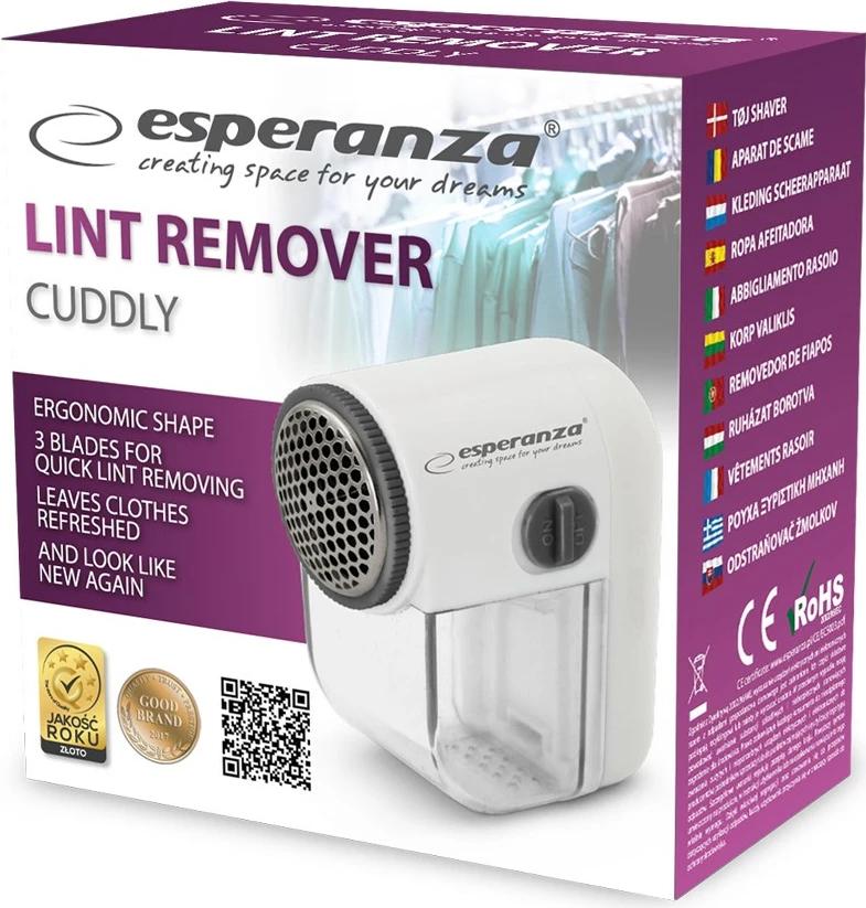 Brivnik za oblačila Esperanza ECS003E, prosojno bel