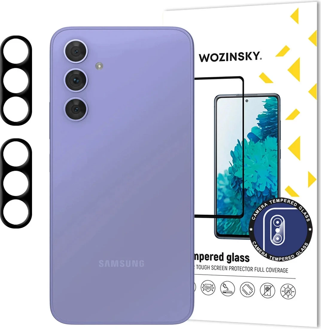Zaščitno steklo za kamero za Samsung Galaxy A17 / A17 5G, Wozinsky, set 2 kos, črno