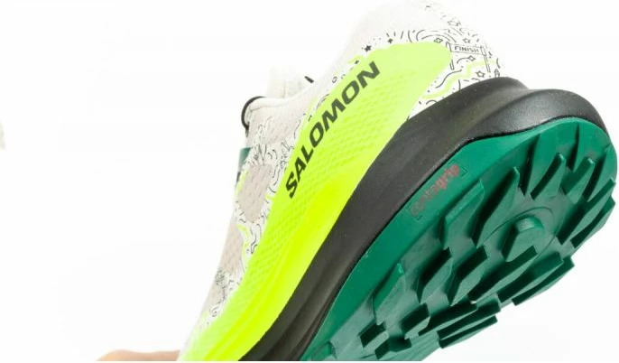 Tekmovalne tekaške copate Salomon Ultra Glide 473074, bež/zelene