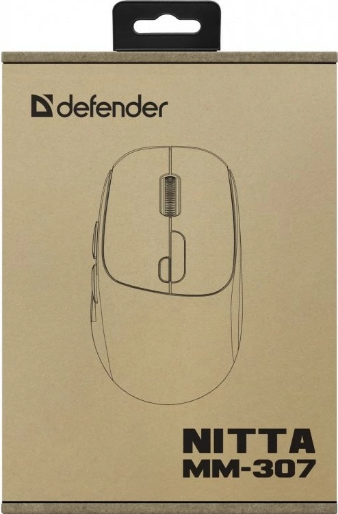 Brezžična miška Defender Nitta MM-307, Bluetooth/USB, 1600 DPI, bela