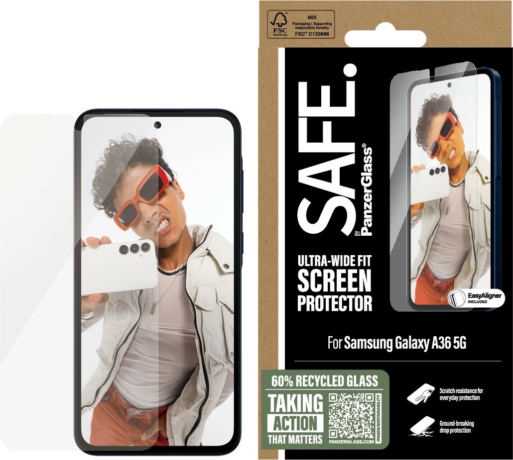 Prozoren zaščitni film za zaslon PanzerGlass za Samsung Galaxy A36 5G